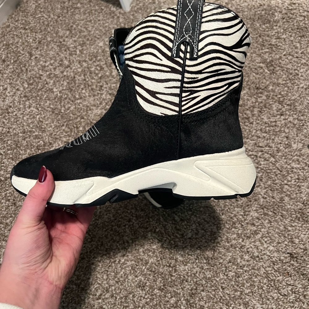 Zebra Print Black and White Sneakers
